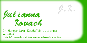 julianna kovach business card